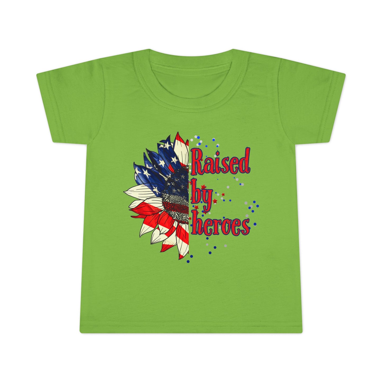'Raised by Heroes' Toddler T-Shirt | Patriotic Kids Tee | Independence Day Gift, Memorial Day Outfit, Proud Family Apparel, Everyday Wear