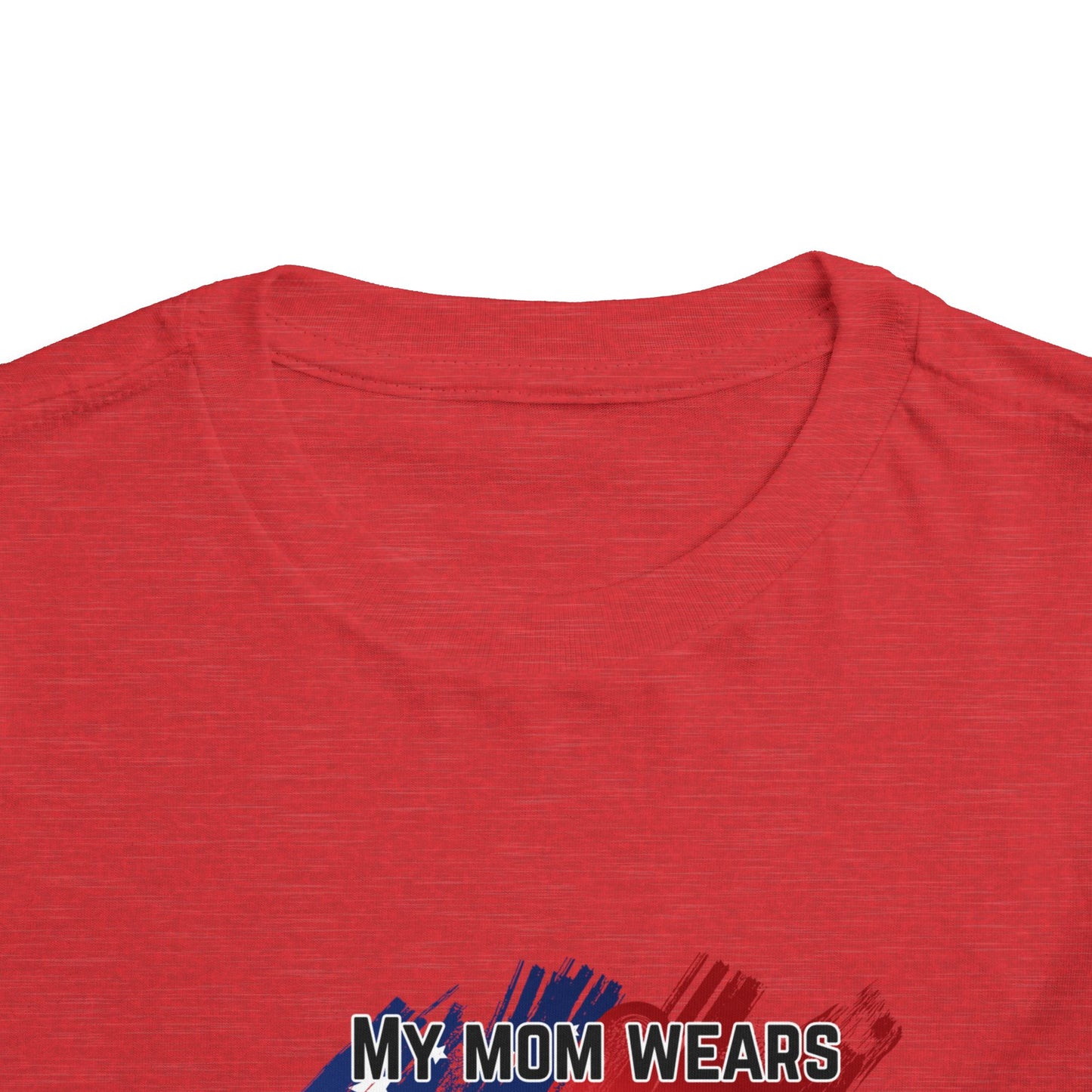 'My Mom Wears Combat Boots' Toddler Tee - Fun Kids Shirt, Gifts for Military Families, Cute Toddler Outfit, Everyday Wear, Unique Baby Tee