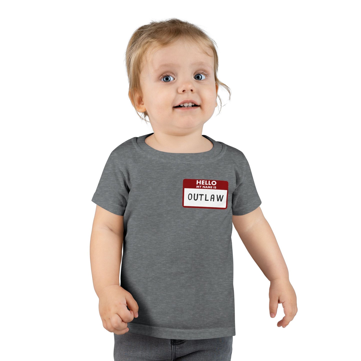 'What Daddy says is Law' Outlaw Toddler T-Shirt | Fun Playful Tee for Kids | Unique Gift Idea, Casual Wear