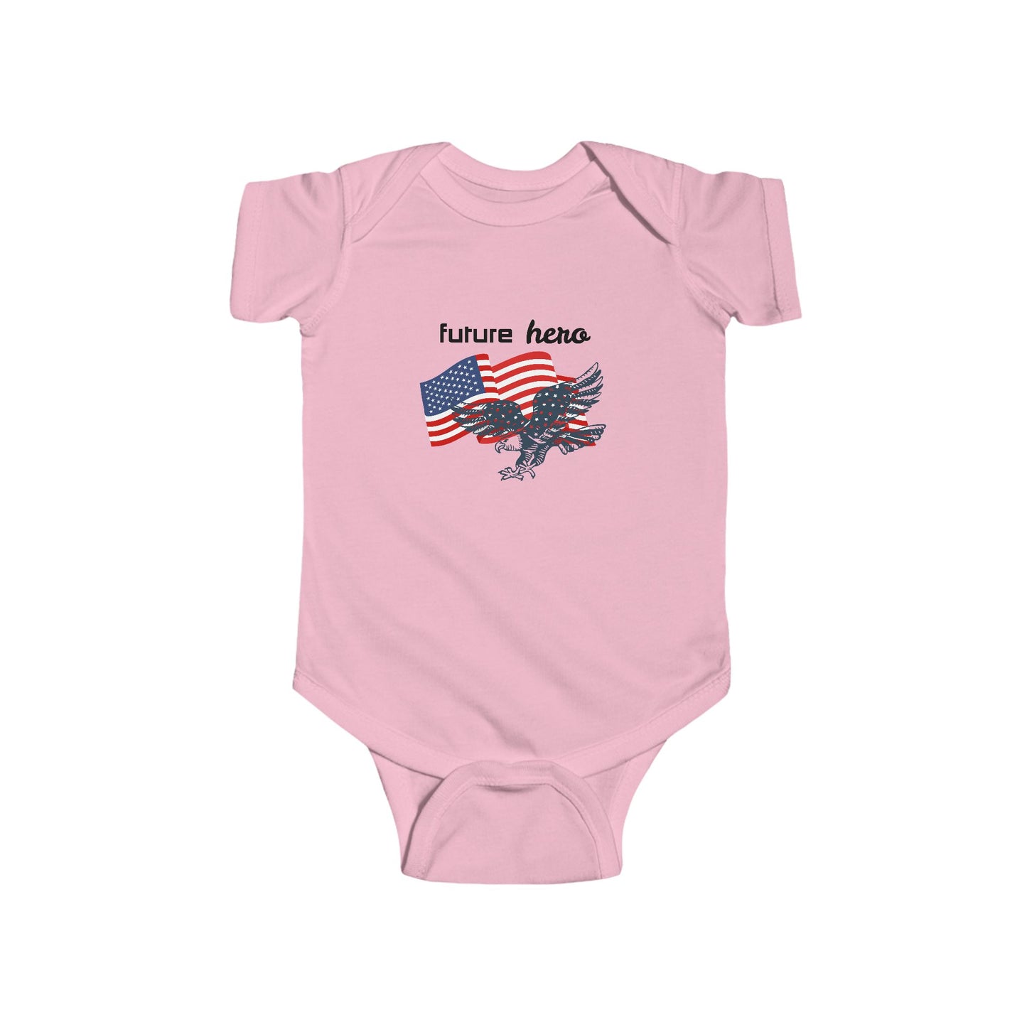 'Future Hero' Infant Bodysuit - Adorable Baby Outfit, American Flag Theme, Perfect for Baby Showers, 4th of July, Everyday Wear, Gift Idea