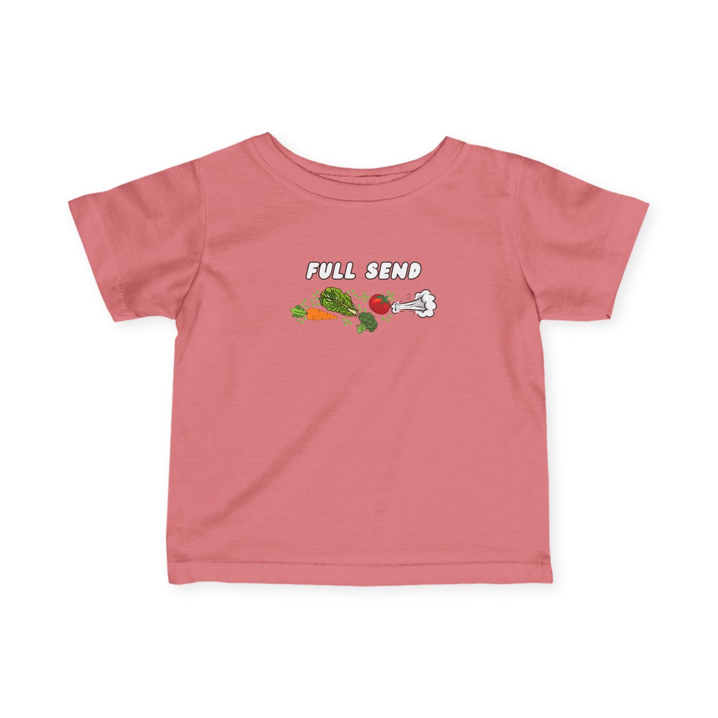 "Full Send" Infant Jersey T-Shirt, Toddler Summer Outfit, Kids Graphic Tee, Fun Baby Gift, Playful Shirt for Every Occasion