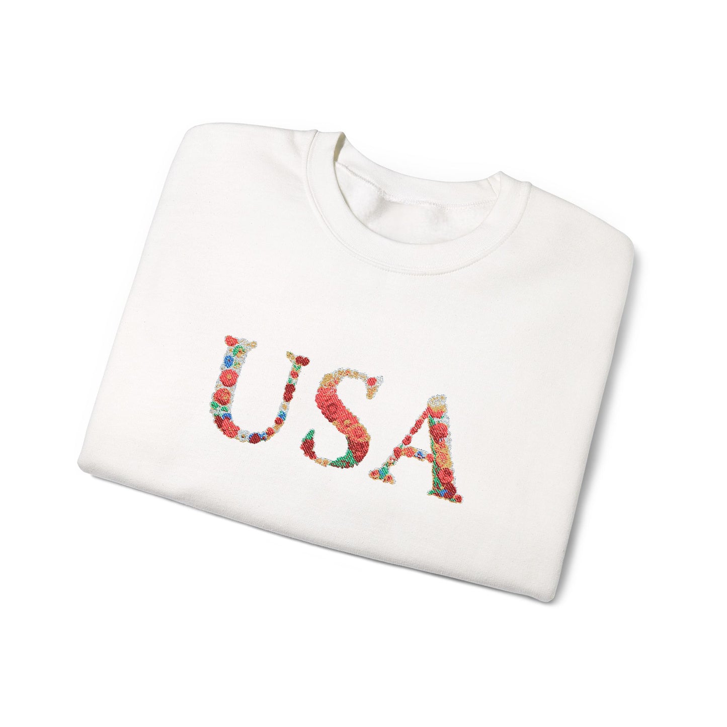USA Floral Print Unisex Crewneck Sweatshirt, Cozy Gift for Holidays, Casual Wear, Perfect for Patriotic Celebrations, Comfortable [...]