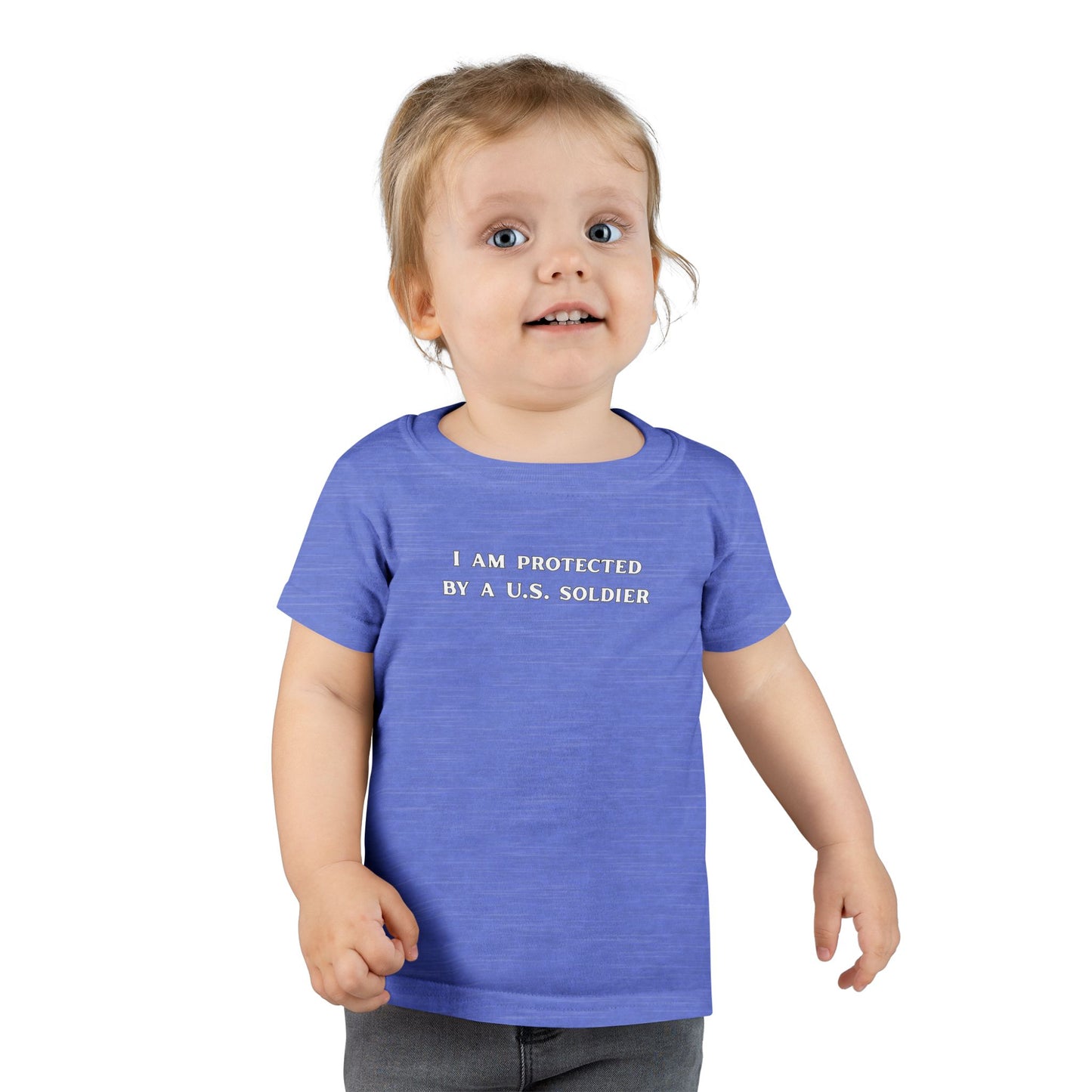 ' I Am Protected by a U.S. Soldier' Toddler T-Shirt - Patriotic Tee for Kids