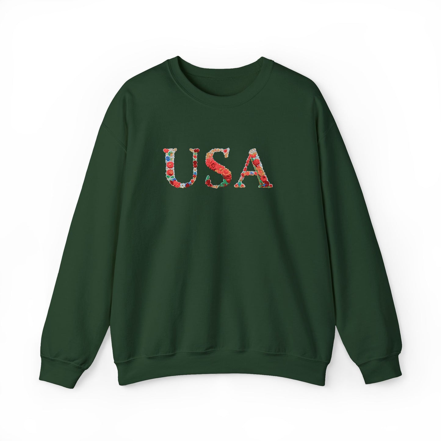 USA Floral Print Unisex Crewneck Sweatshirt, Cozy Gift for Holidays, Casual Wear, Perfect for Patriotic Celebrations, Comfortable [...]