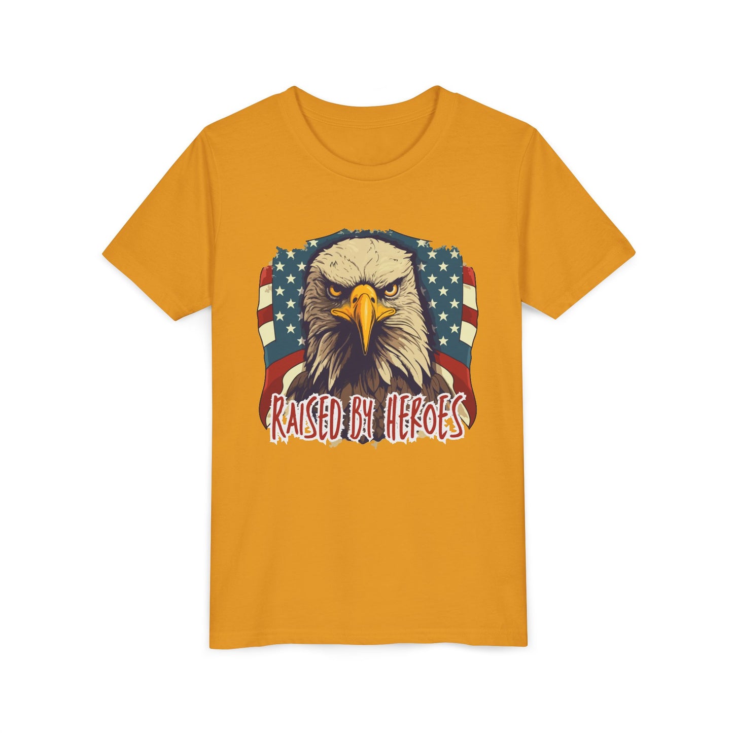 'Raised by Heroes' Youth tee - Patriotic Kids Apparel
