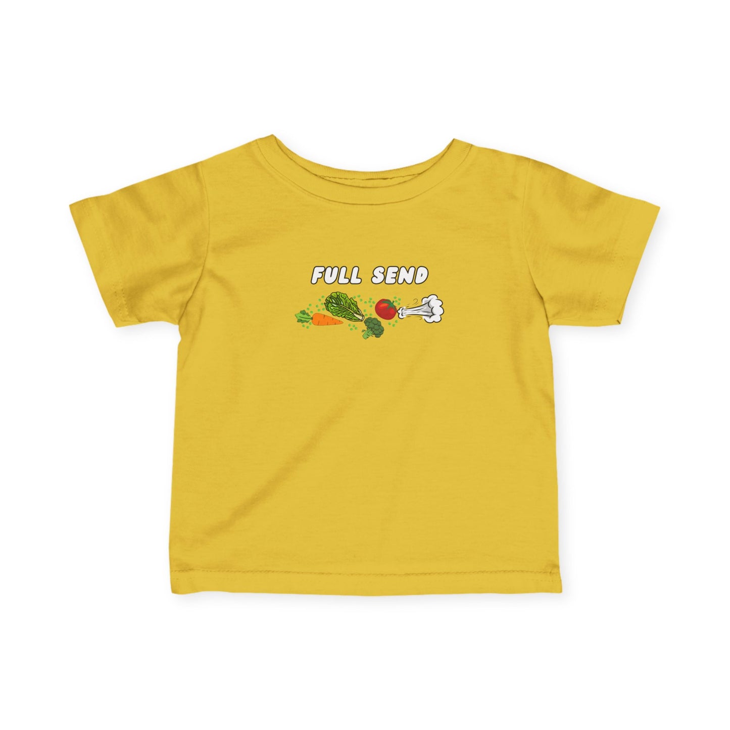 "Full Send" Infant Jersey T-Shirt, Toddler Summer Outfit, Kids Graphic Tee, Fun Baby Gift, Playful Shirt for Every Occasion