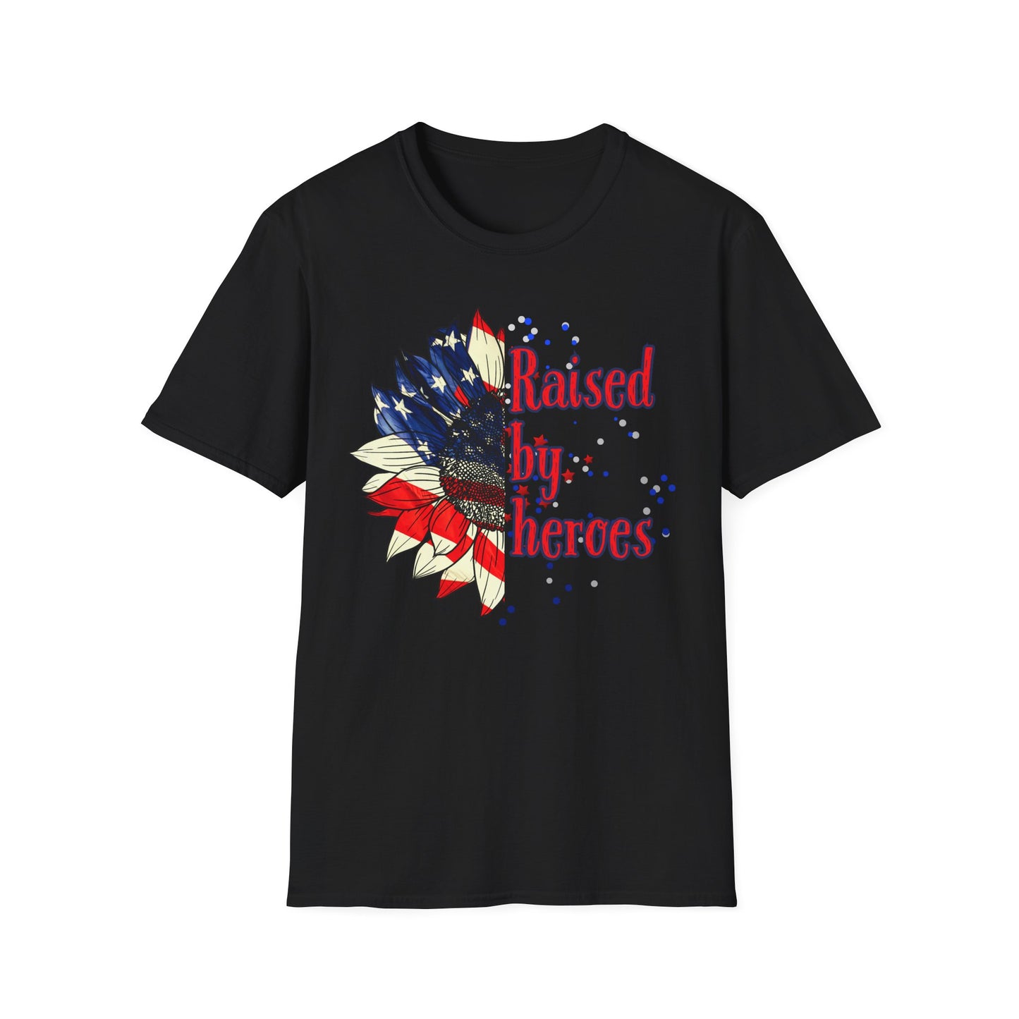 'Raised by Heroes' Unisex T-Shirt, Memorial Day Gift, Patriotic Tee, Veteran's Day Shirt, Gift for Military Families, Red White and Blue Shirt