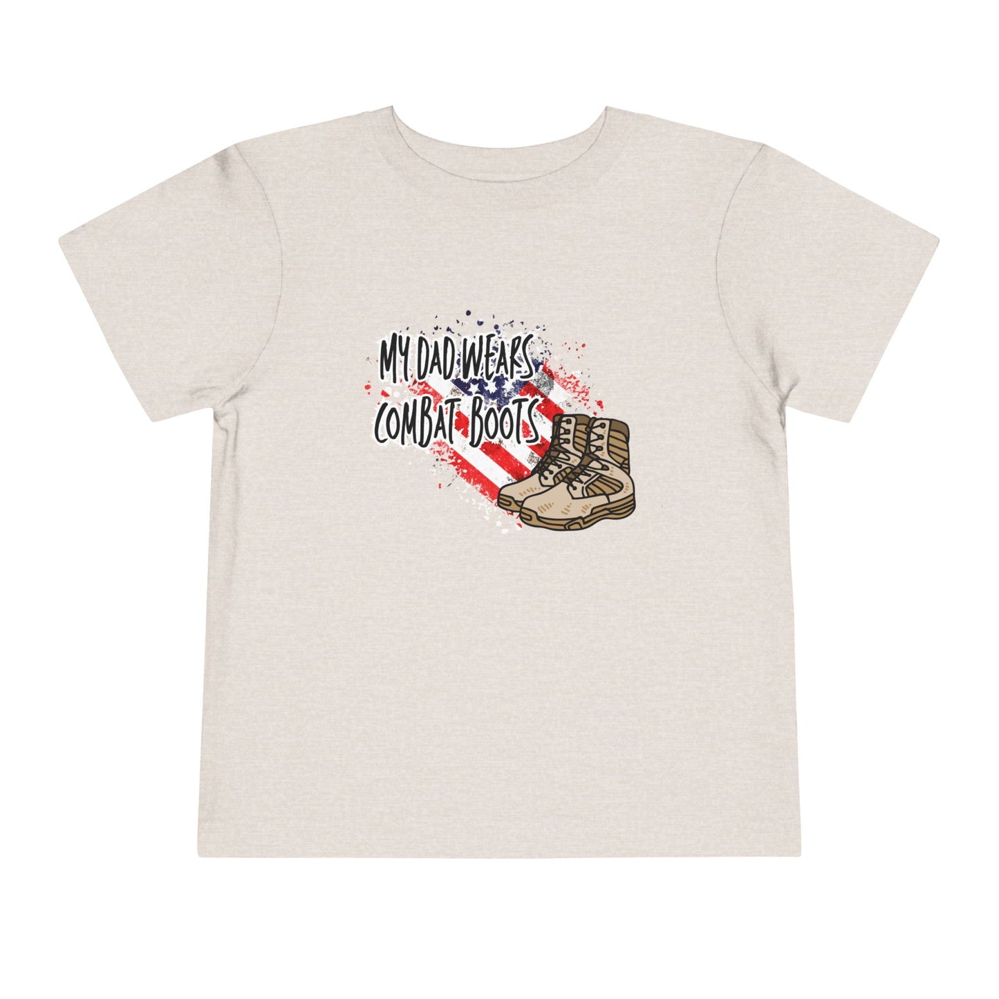 My Dad Wears Combat Boots Toddler Tee - Kids Military T-Shirt, Patriotic Gift for Toddlers, Military Family [...]