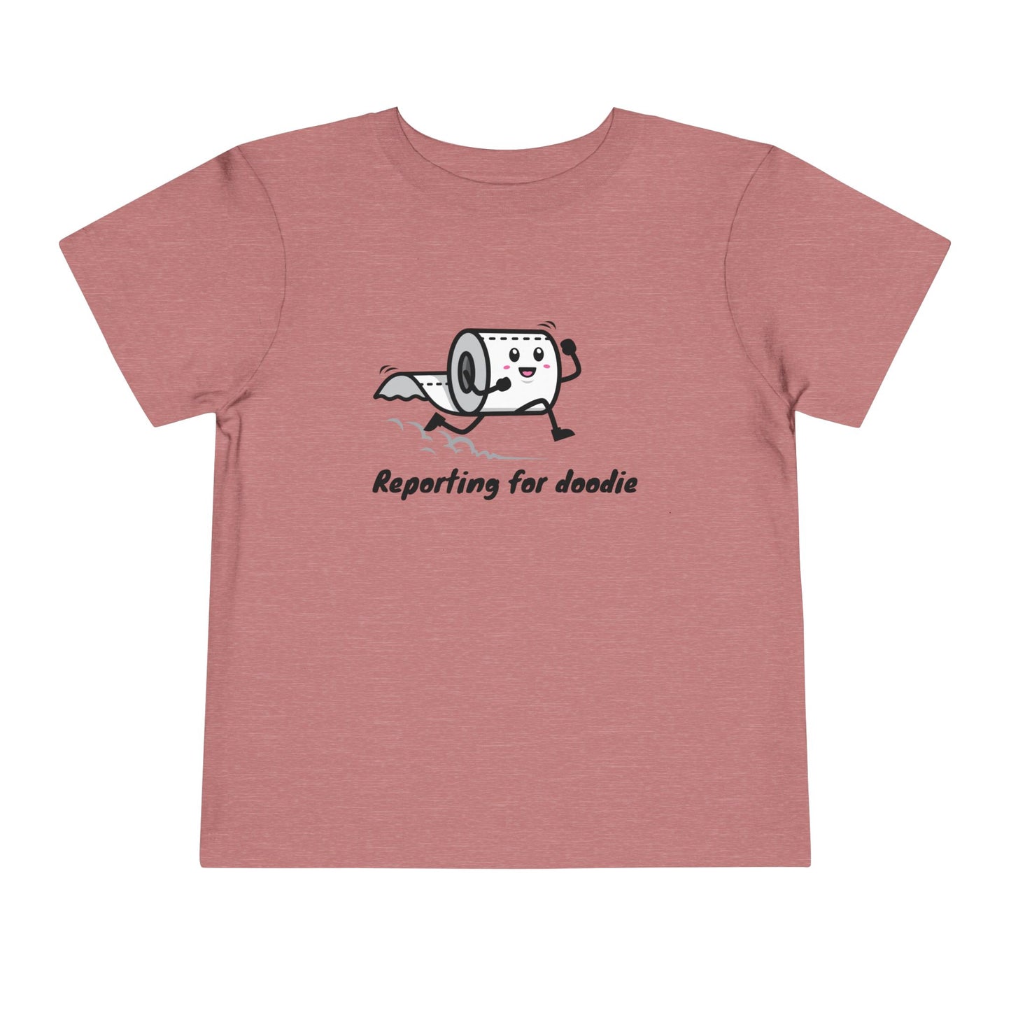 'Reporting for Doodie', Funny Toddler Shirt, Birthday Gift, Playdate Attire, Toddler Humor Tee
