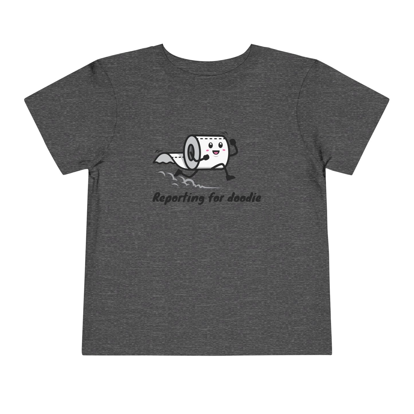 'Reporting for Doodie', Funny Toddler Shirt, Birthday Gift, Playdate Attire, Toddler Humor Tee