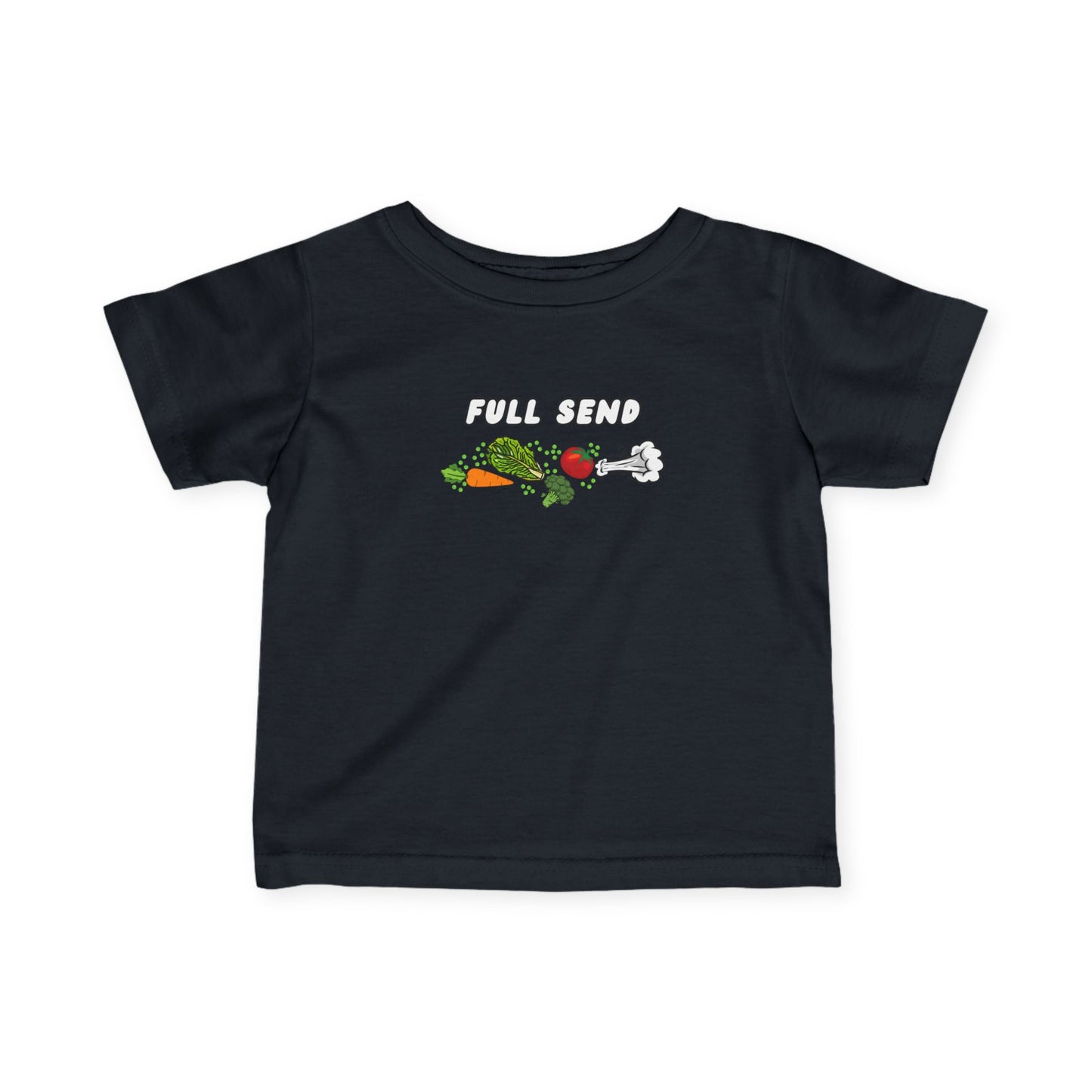 "Full Send" Infant Jersey T-Shirt, Toddler Summer Outfit, Kids Graphic Tee, Fun Baby Gift, Playful Shirt for Every Occasion