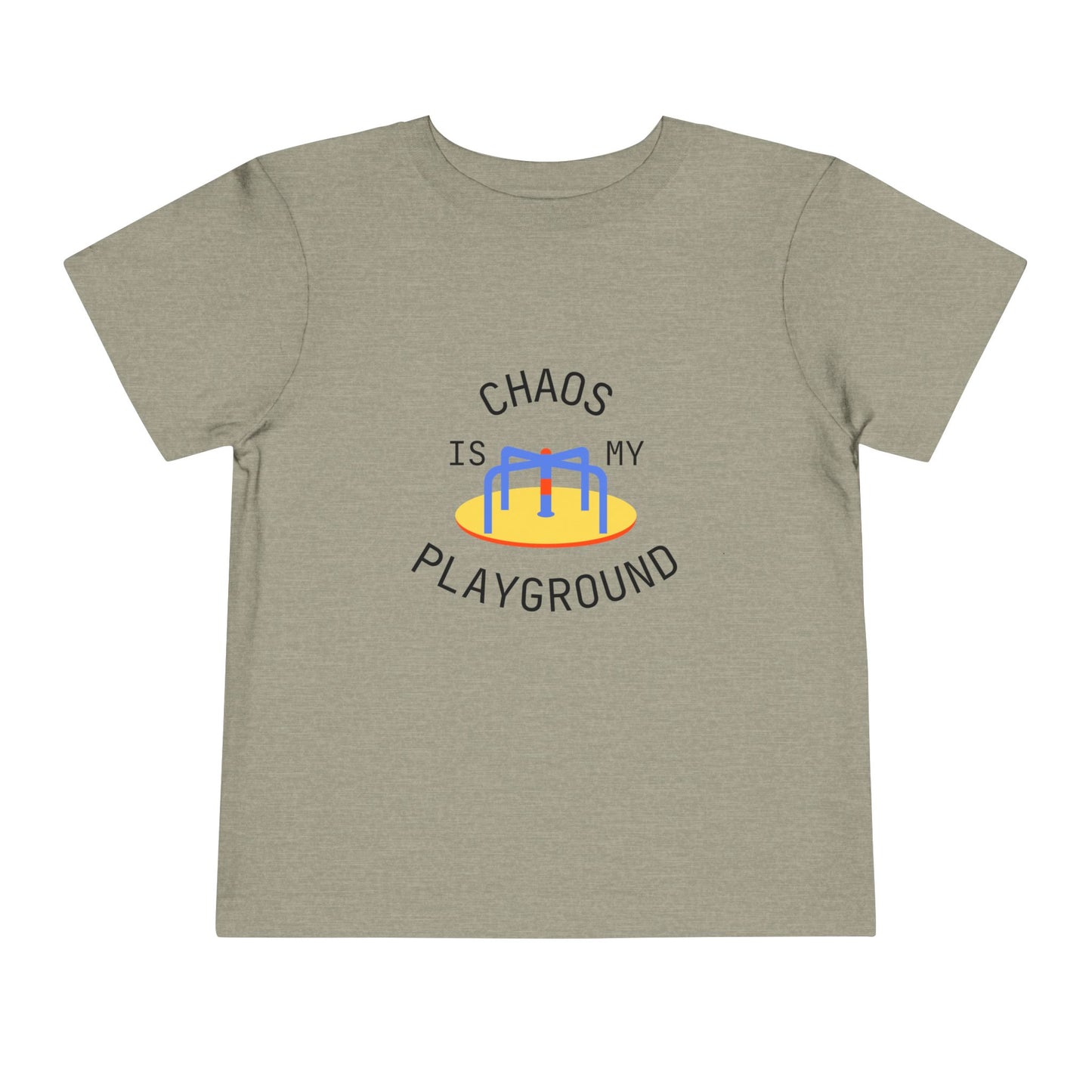 Chaos is my Playground Toddler Tee, Kids Playtime Shirt, Toddler Gift, Short Sleeve Tee for Boys, Fun Everyday Wear, Birthday Gift