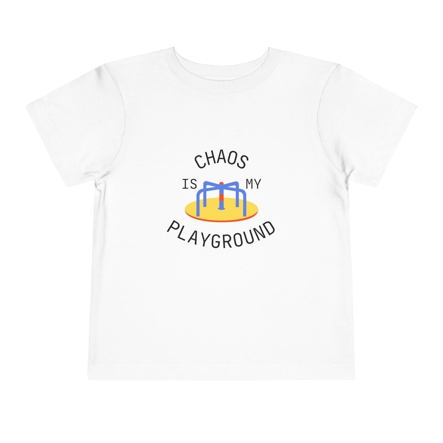 Chaos is my Playground Toddler Tee, Kids Playtime Shirt, Toddler Gift, Short Sleeve Tee for Boys, Fun Everyday Wear, Birthday Gift